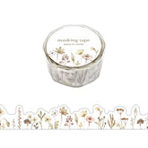 Mind Wave - Washi Tape - Brown Flowers (Die-Cut)