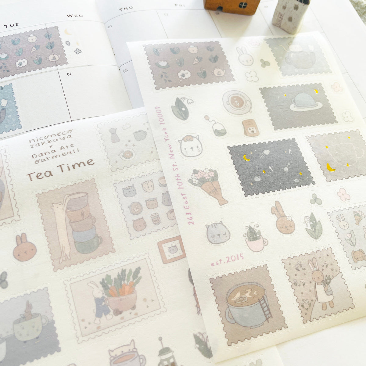 Niconeco Zakkaya - Planner Sticker - Tea Time (Washi)