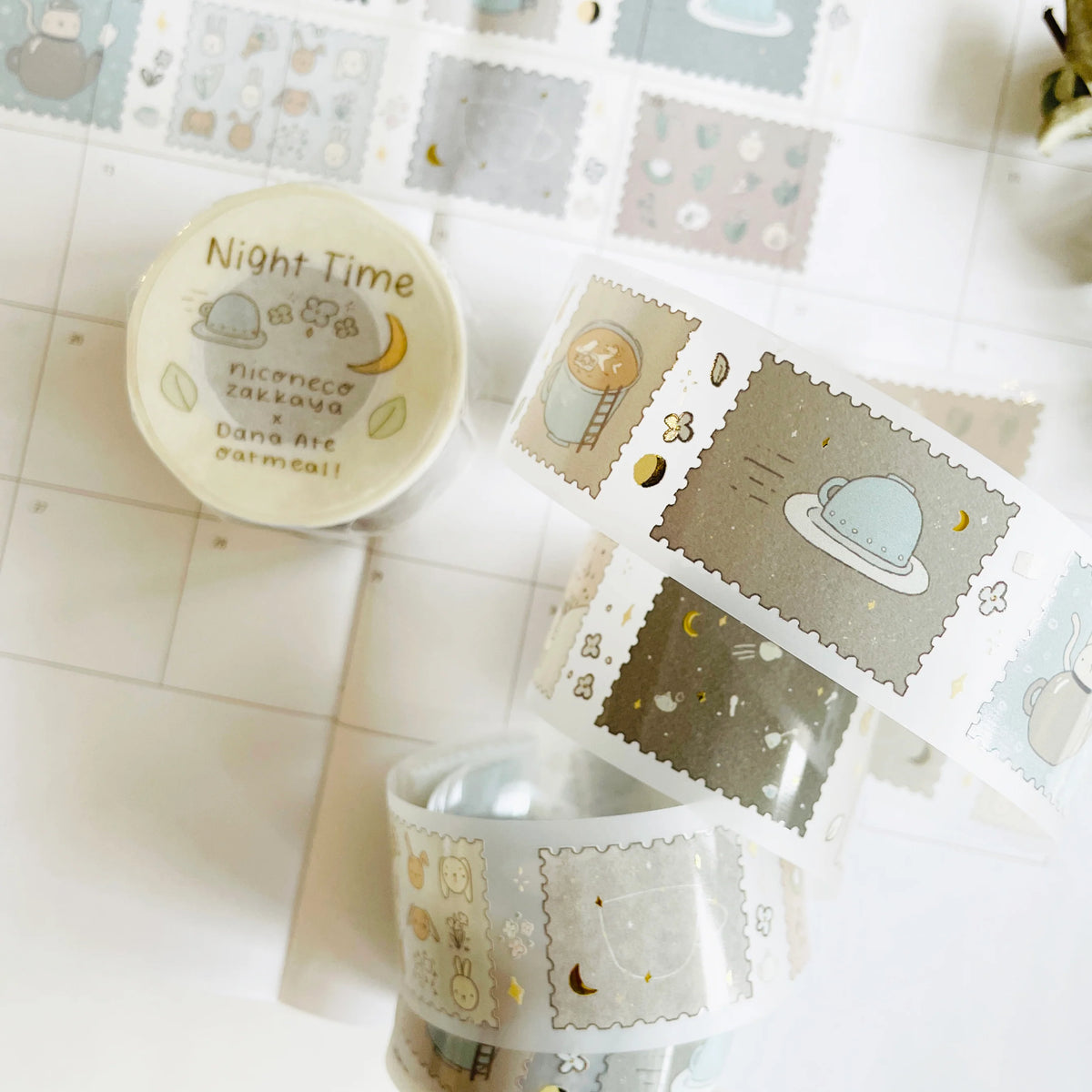 Niconeco Zakkaya - Washi Tape - Night Time (PET)