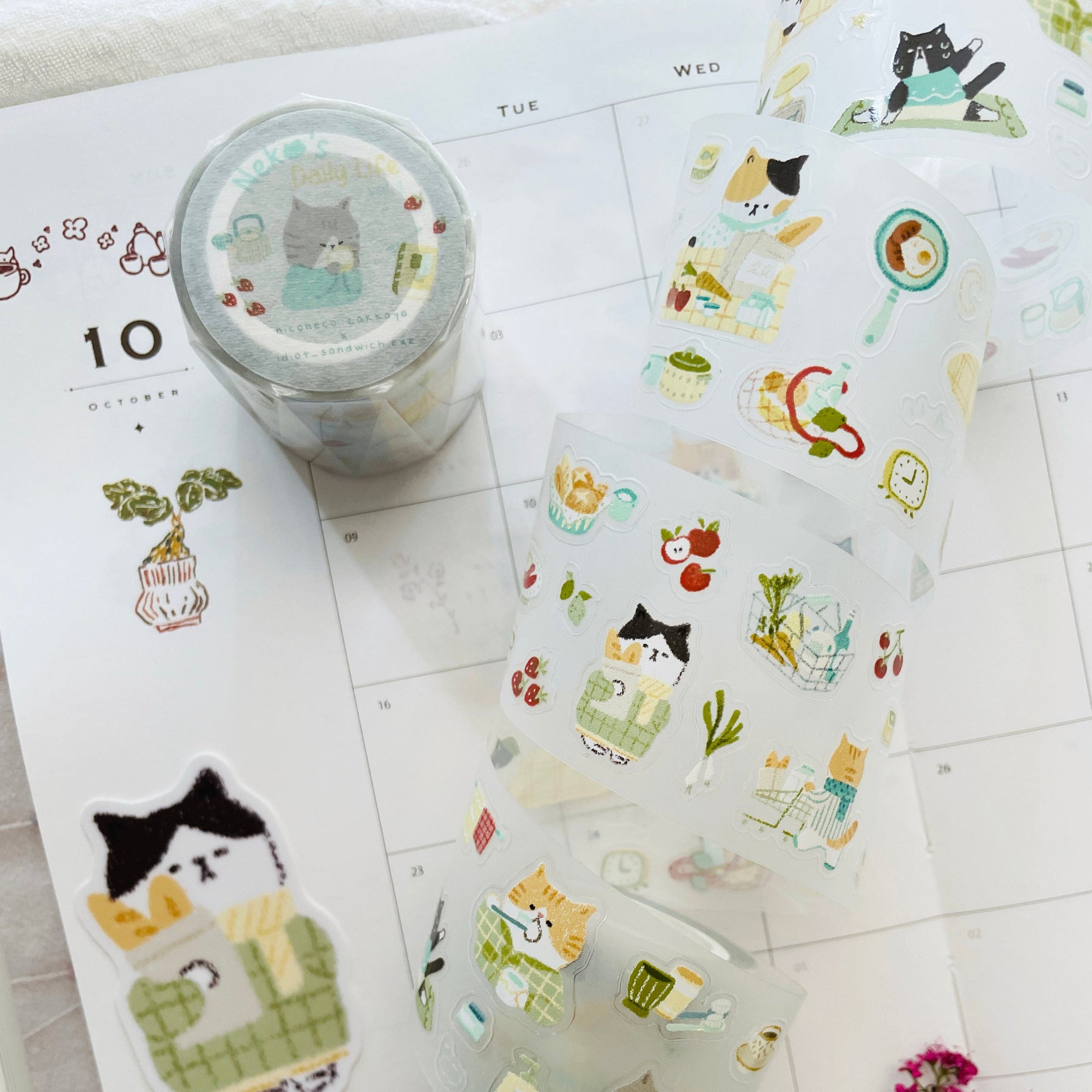 Niconeco Zakkaya - Washi Tape - Neko's Daily Life Vol.2 (PET)