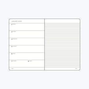 Leuchtturm1917 - 2025 Diary - Weekly Notebook - A5 - Black (Hard)