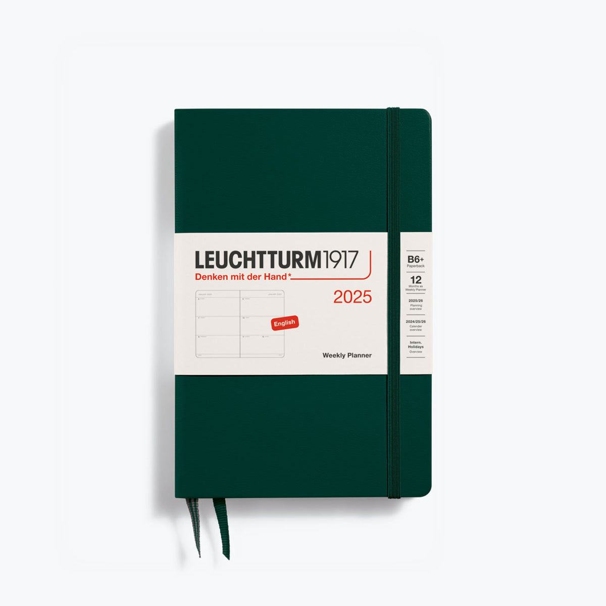 Leuchtturm1917 - 2025 Diary - Weekly Planner - B6+ - Forest Green