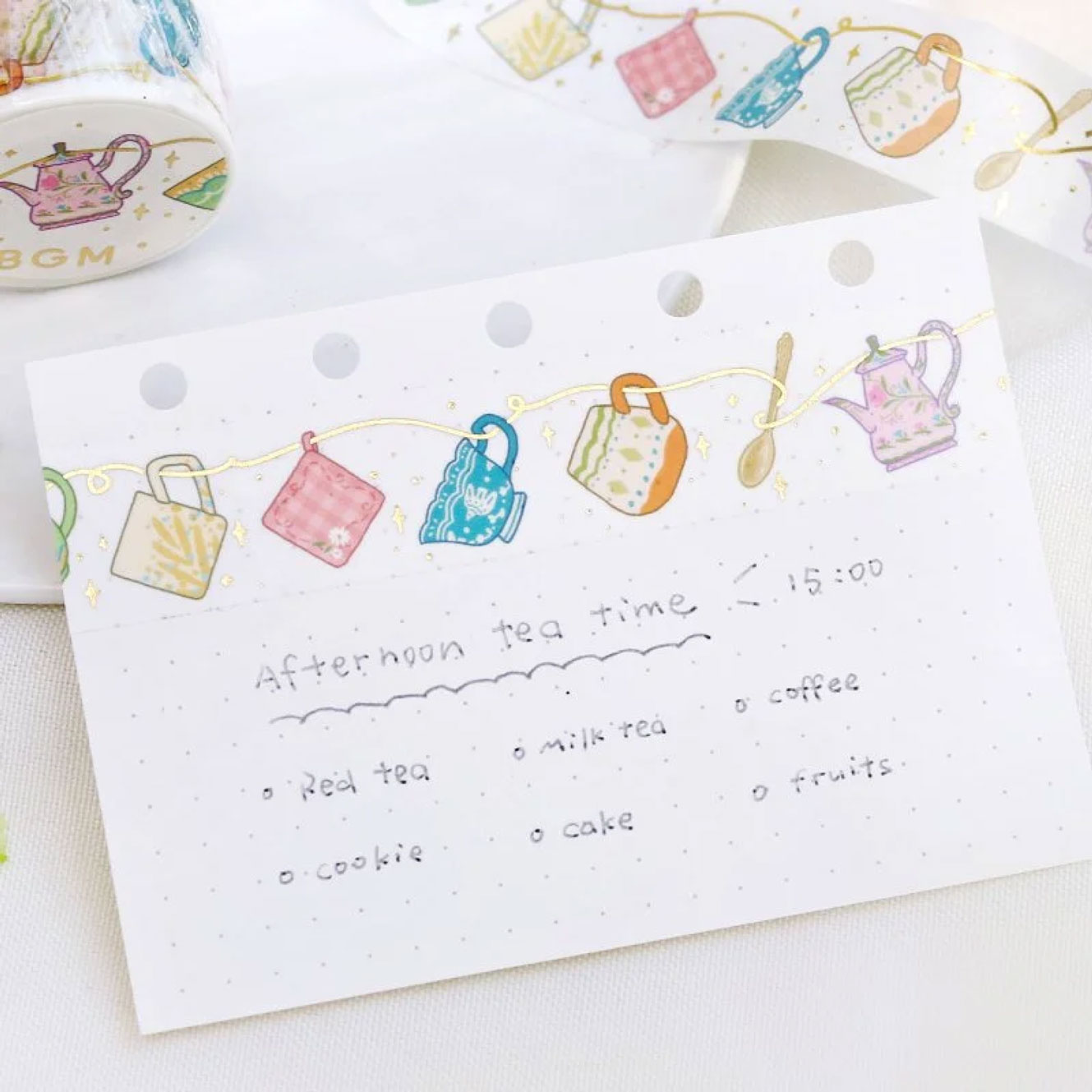 BGM - Washi Tape - Life - Tea Time