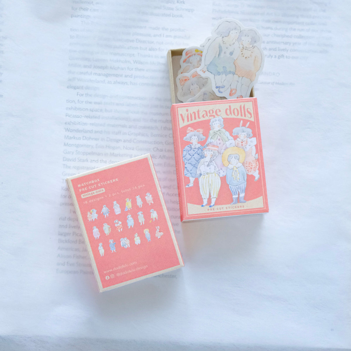 Dodolulu - Planner Sticker - Vintage Dolls (Matchbox)