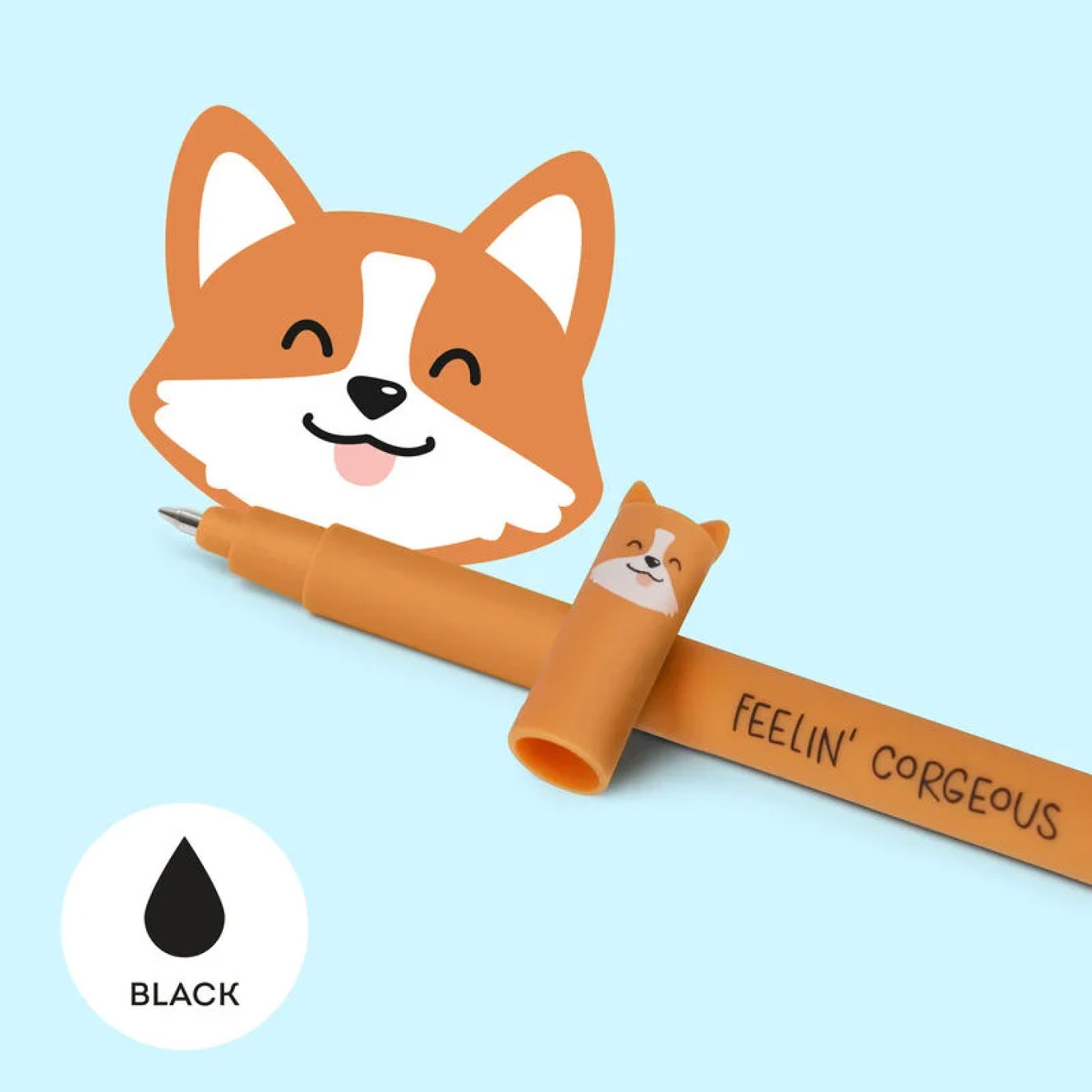 Legami - Gel Pen - Erasable - Corgi (Black Ink)