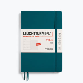 Leuchtturm1917 - 2025 Diary - Weekly Notebook - A5 - Pacific Green (Soft)