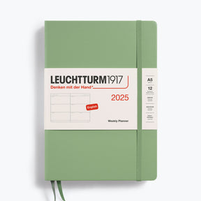 Leuchtturm1917 - 2025 Diary - Weekly Planner - A5 - Sage (Hard)