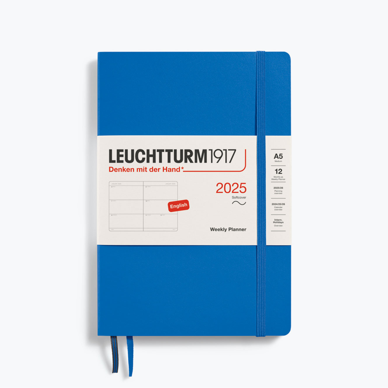 Leuchtturm1917 - 2025 Diary - Weekly Planner - A5 - Sky (Soft)