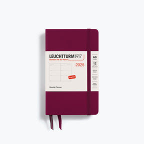 Leuchtturm1917 - 2025 Diary - Weekly Planner - A6 - Port Red (Hard)