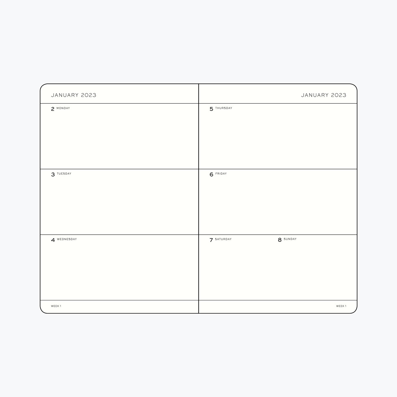Leuchtturm1917 - 2025 Diary - Weekly Planner - A6 - Sage (Soft)