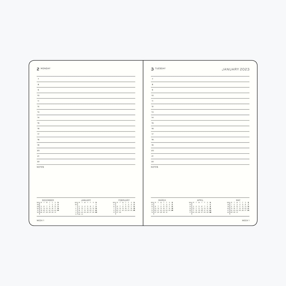 Leuchtturm1917 - 2025 Diary - Daily Planner - A5 - Sky