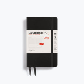 Leuchtturm1917 - 2025 Diary - Daily Planner - A6 - Black