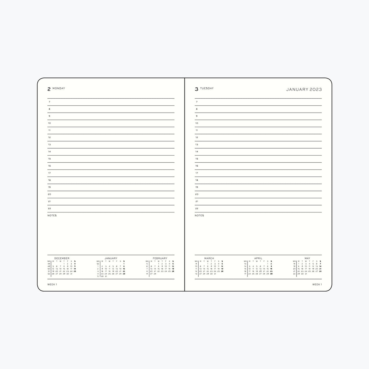 Leuchtturm1917 - 2025 Diary - Daily Planner - A4 - Black