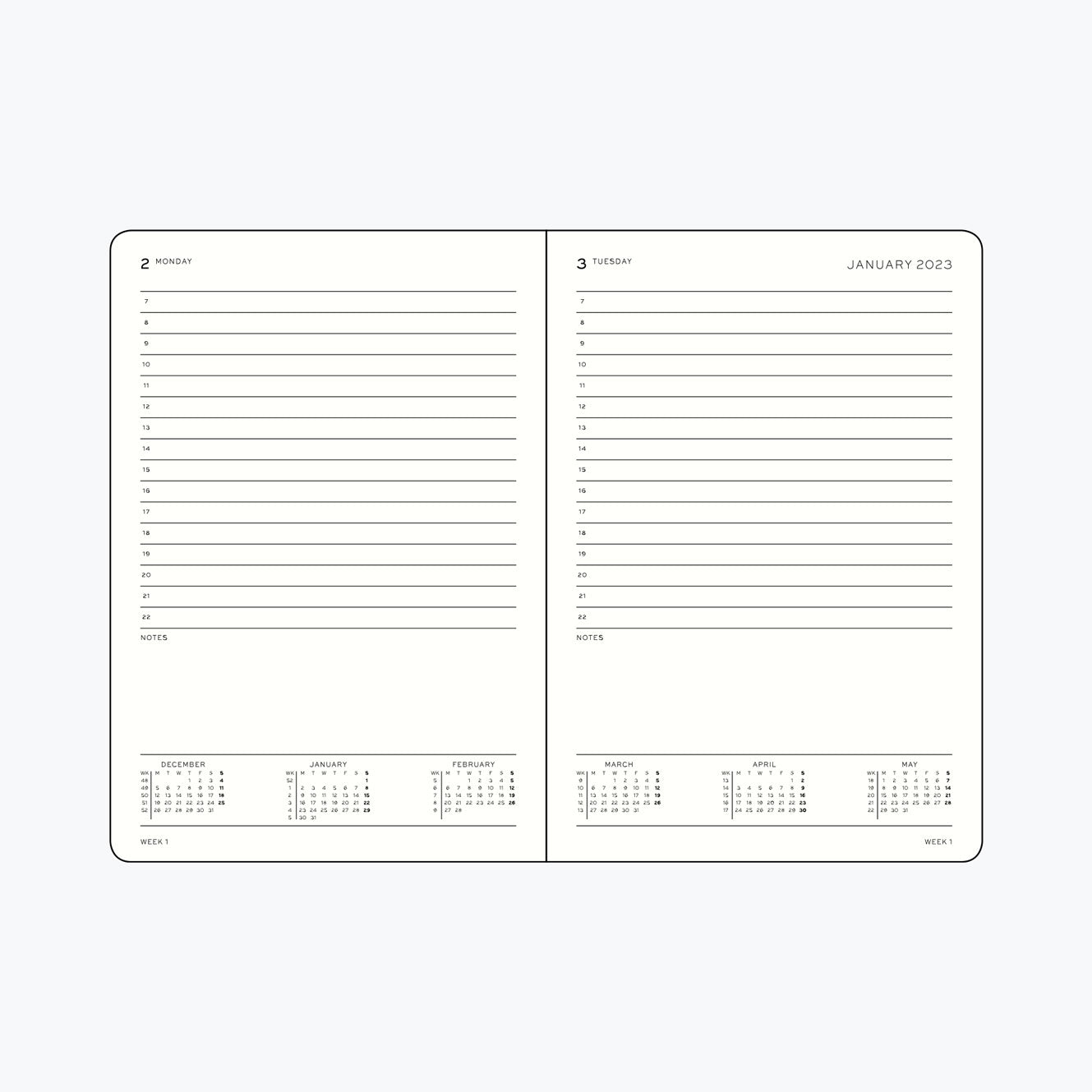 Leuchtturm1917 - 2025 Diary - Daily Planner - A4 - Black