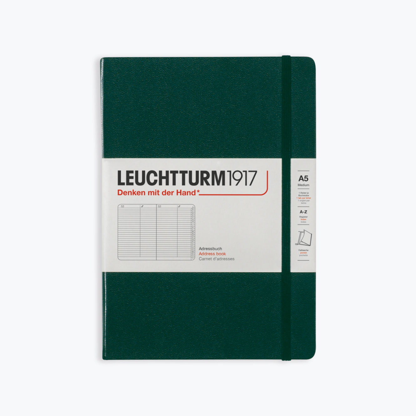 Leuchtturm1917 - Address Book - A5 - Forest Green