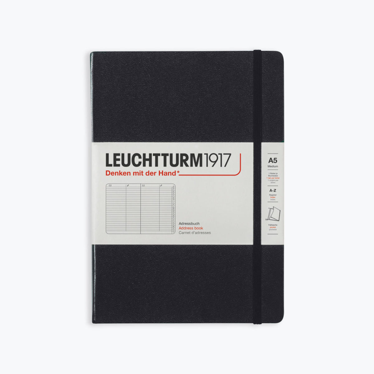 Leuchtturm1917 - Address Book - A5 - Black