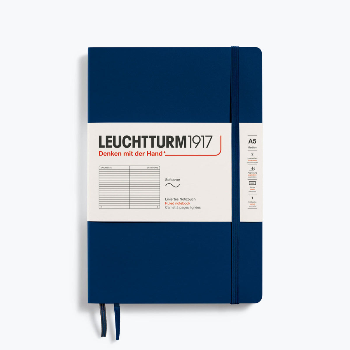 Leuchtturm1917 - Notebook - Softcover - A5 - Navy