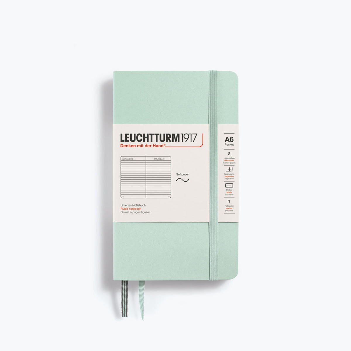 Leuchtturm1917 - Notebook - Softcover - A6 - Mint Green