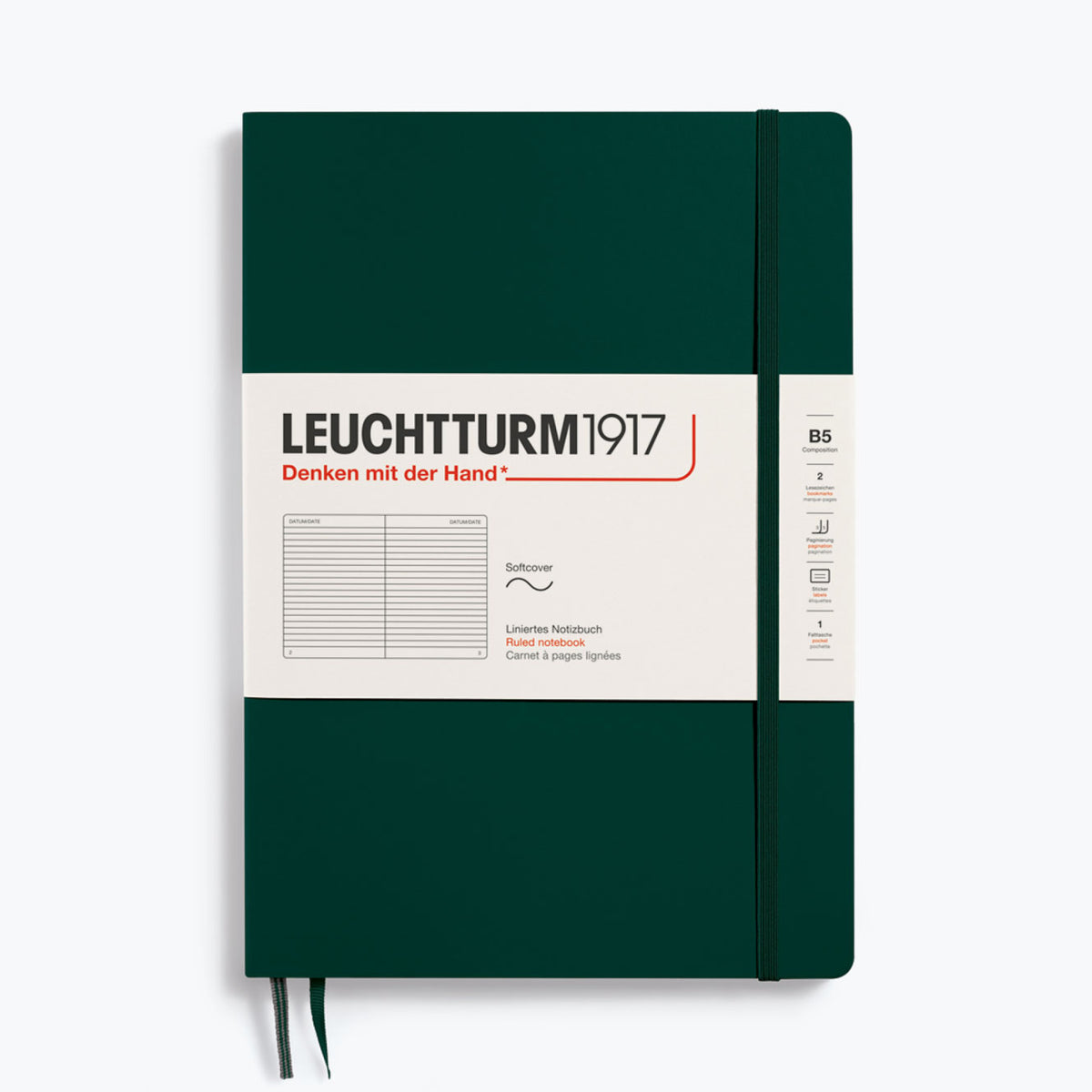 Leuchtturm1917 - Notebook - Softcover - B5 - Forest Green