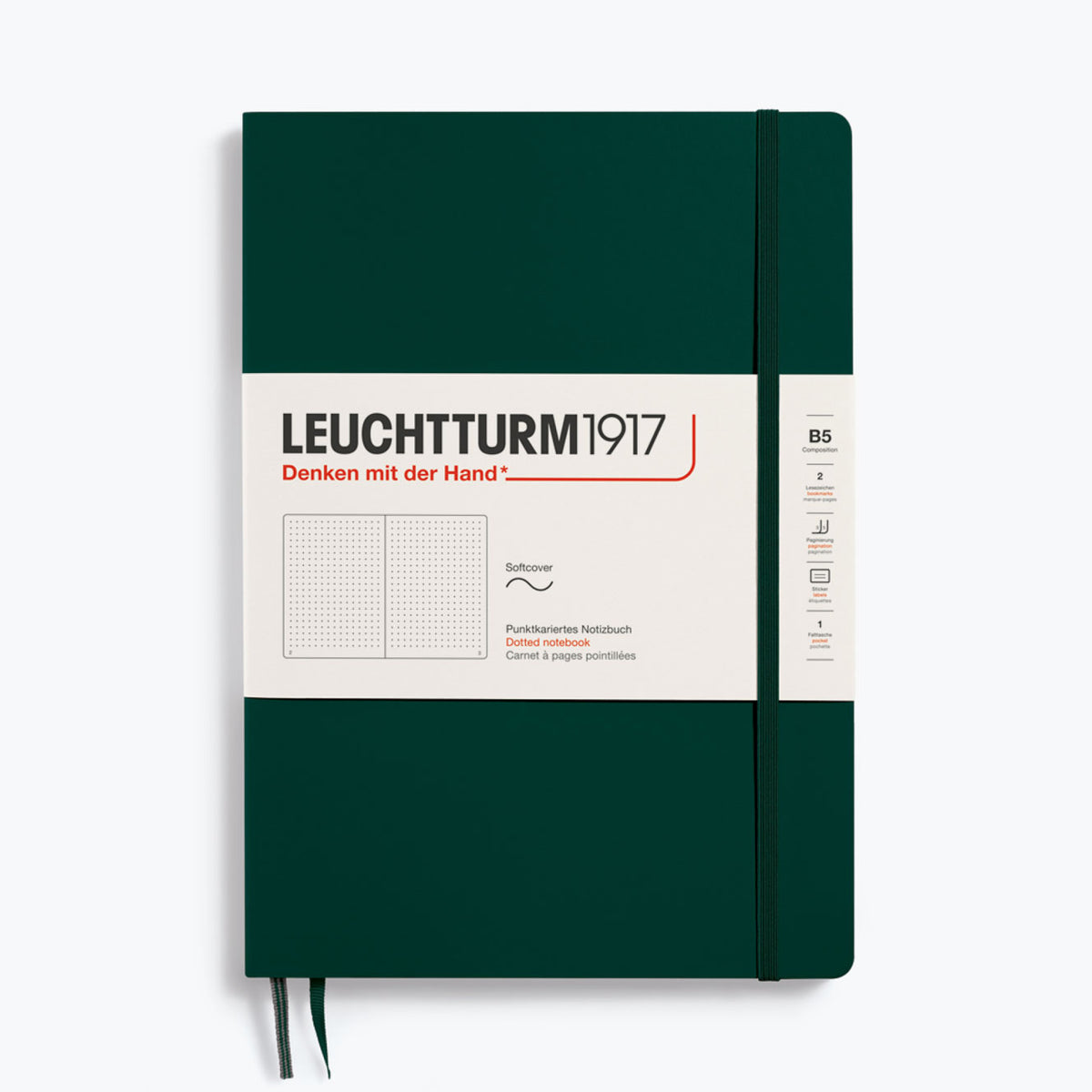 Leuchtturm1917 - Notebook - Softcover - B5 - Forest Green