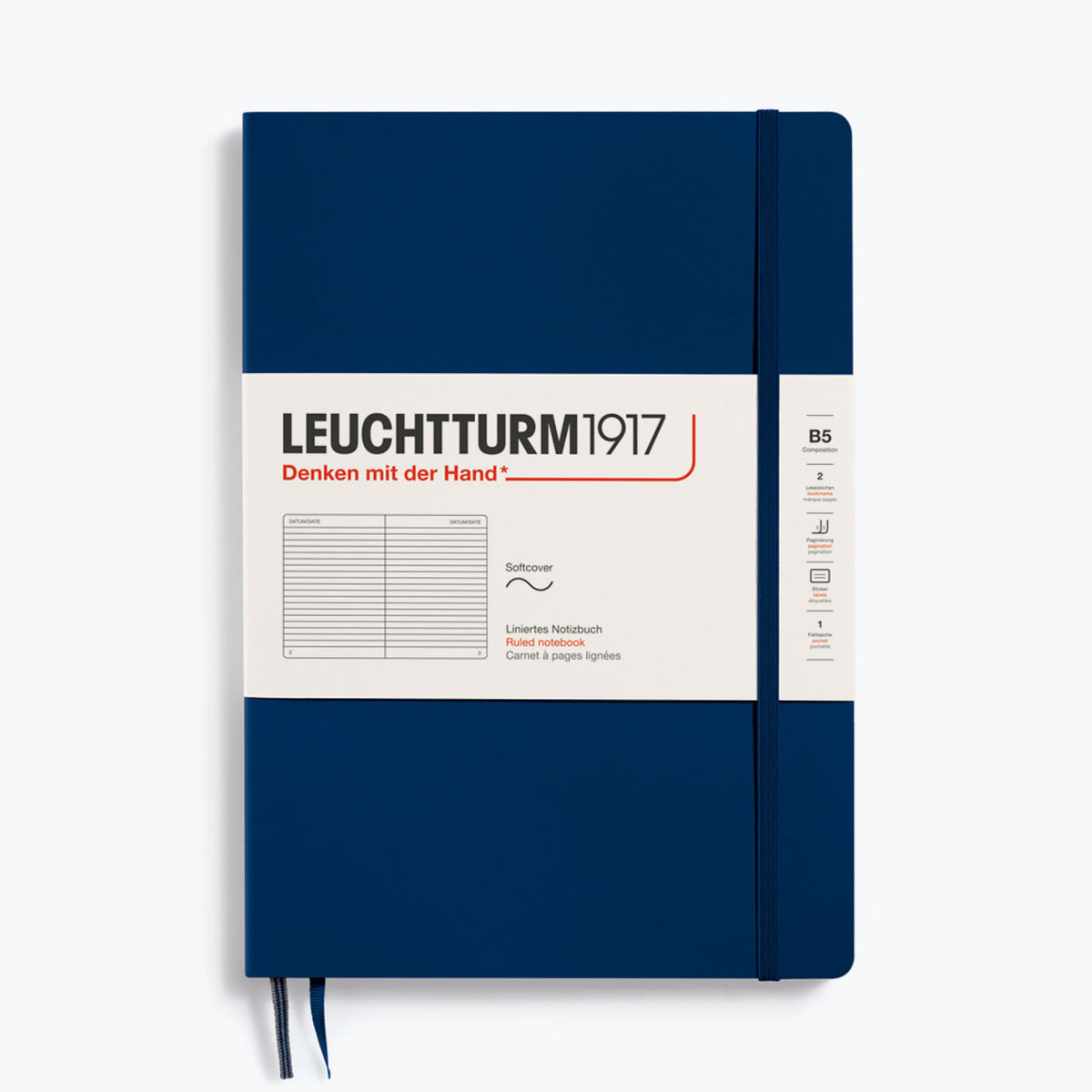Leuchtturm1917 - Notebook - Softcover - B5 - Navy