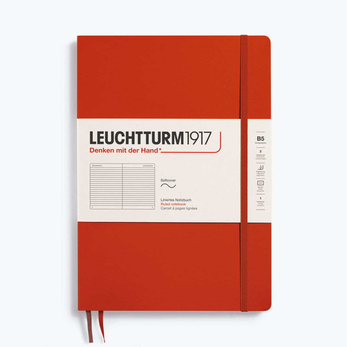 Leuchtturm1917 - Notebook - Softcover - B5 - Fox Red