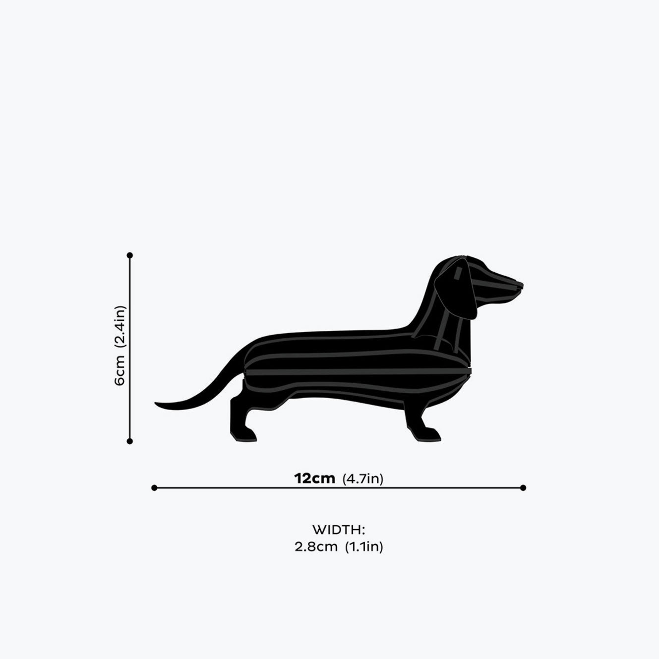 Lovi - Ornament - Dachshund - 12cm - Black