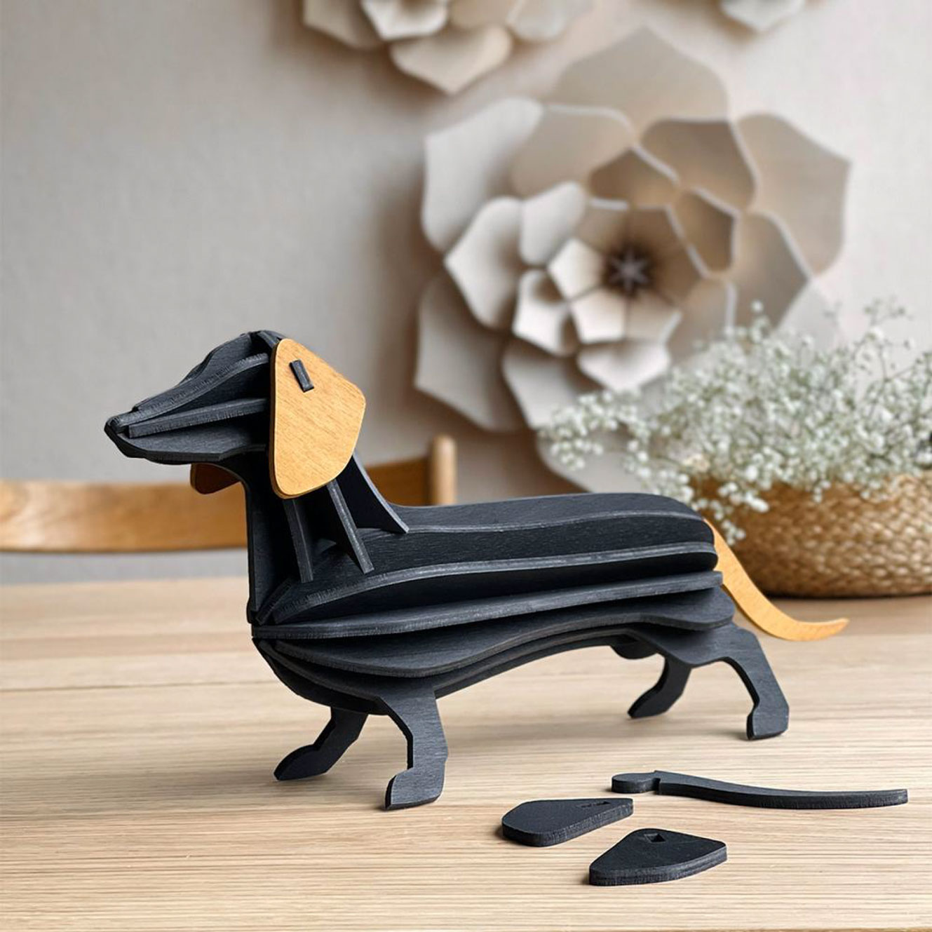 Lovi - Ornament - Dachshund - 31cm - Black