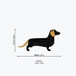 Lovi - Ornament - Dachshund - 31cm - Black