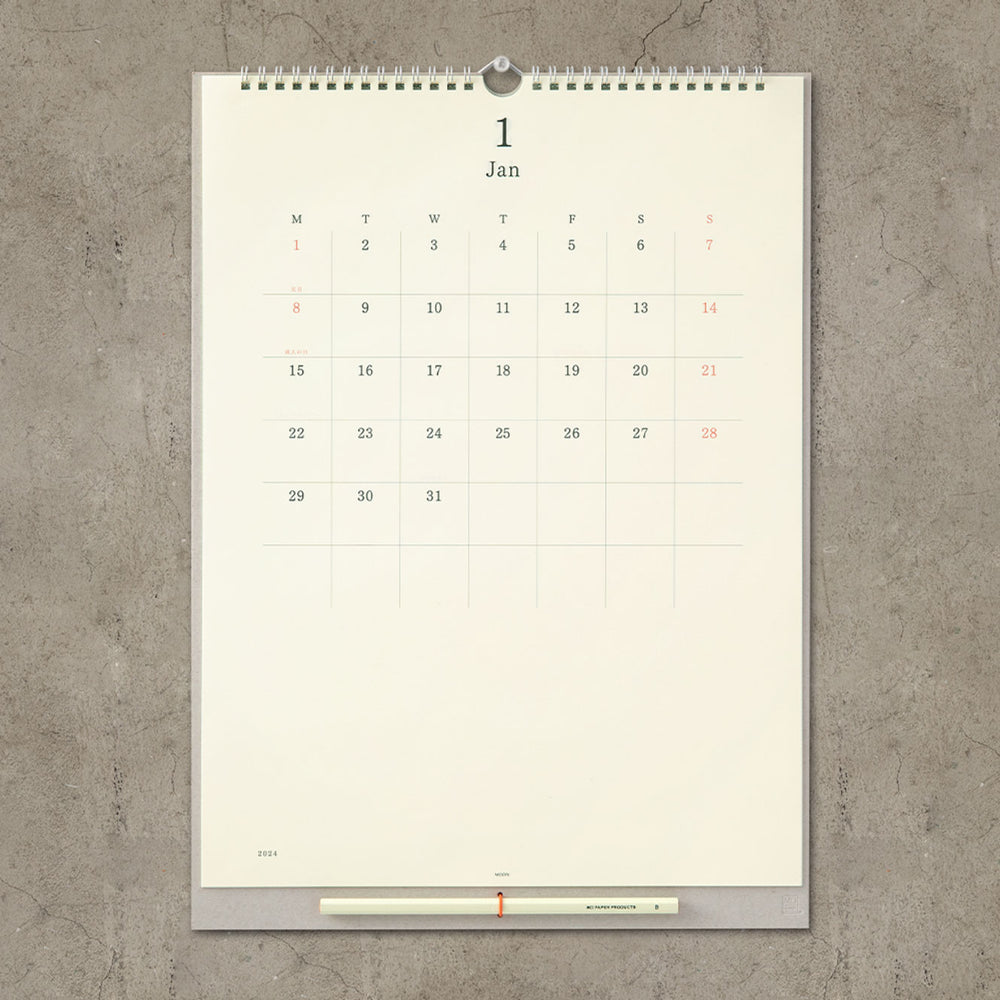 Midori 2025 Wall Calendar Bookbinders Design