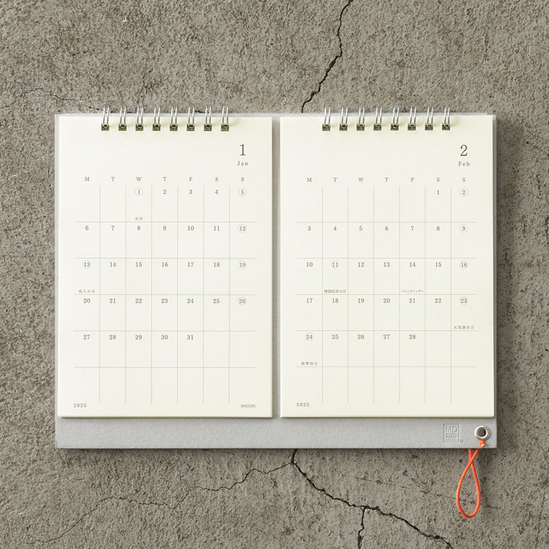 Midori Desk Calendar 2025 