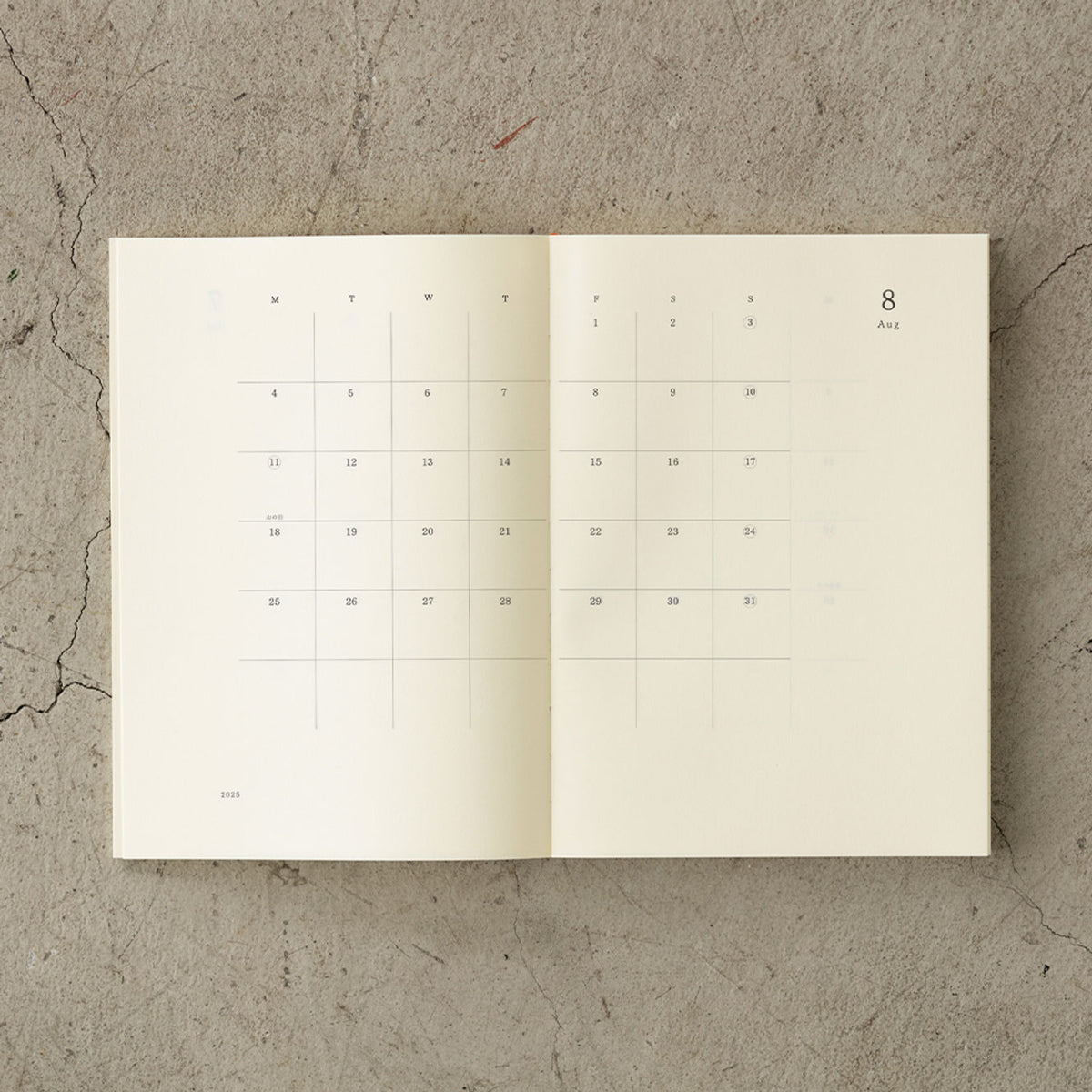 Midori - 2025 Diary - MD Notebook - A5 Thin