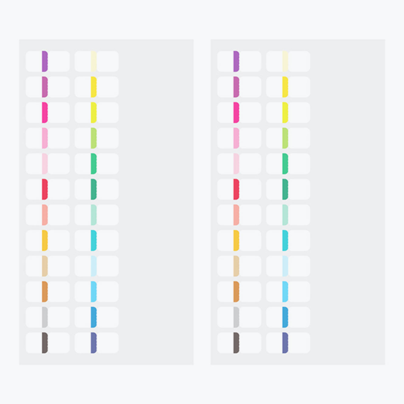 Midori - Planner Sticker - Index Labels - Colours