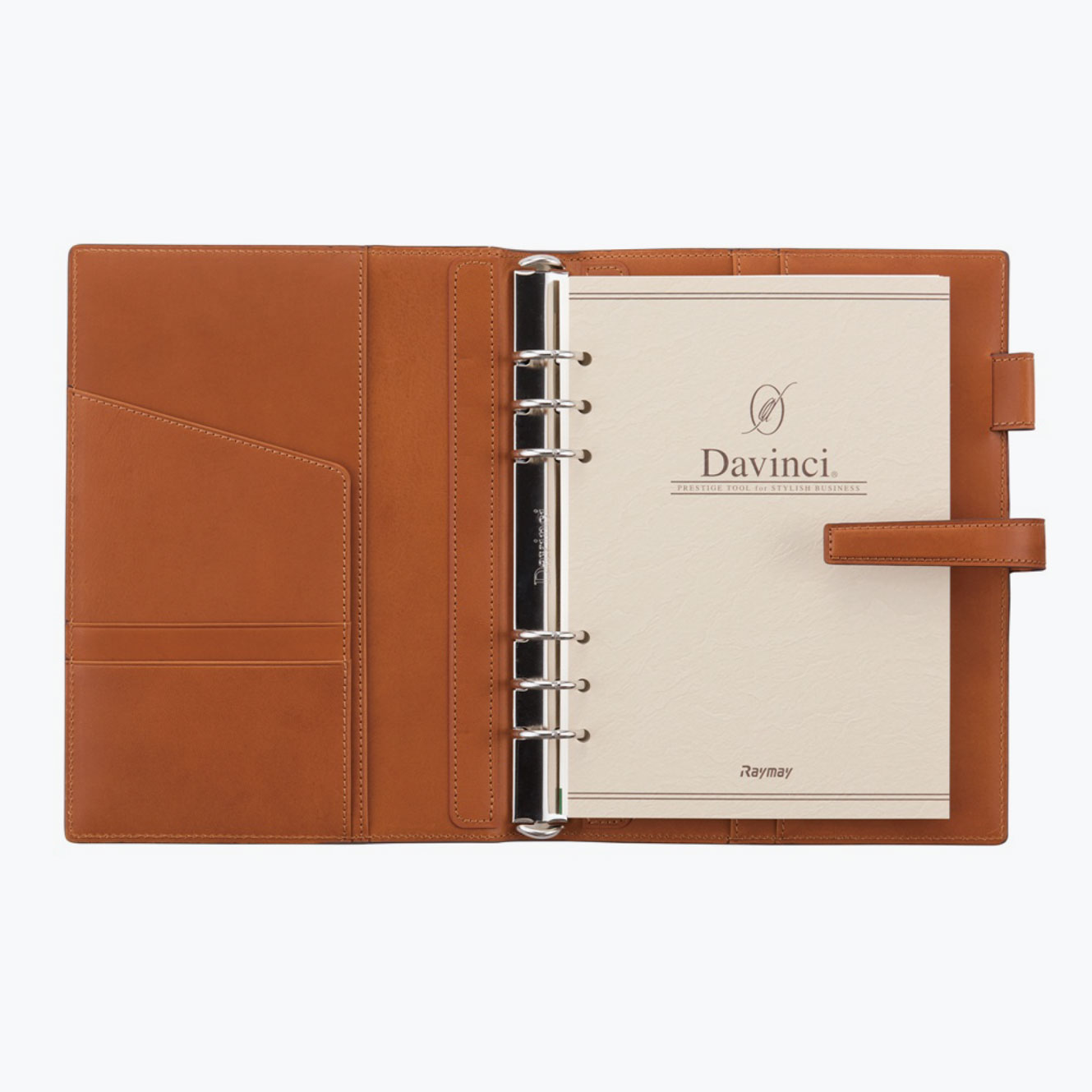 Raymay - Notebook Organiser - Leather - Davinci - A5 - Brown