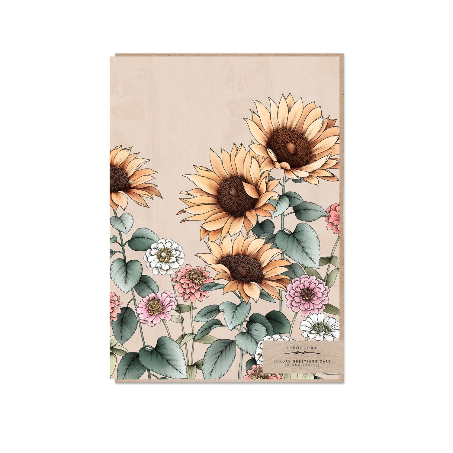 Typoflora - Card - Sunflowers