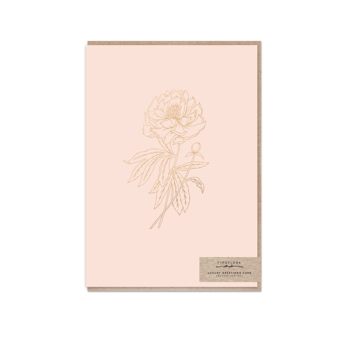 Typoflora - Card - Blush Peony