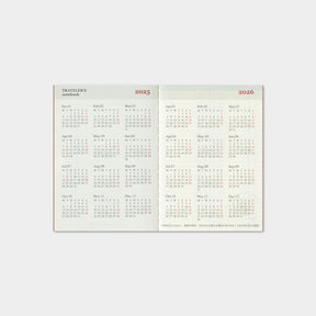 Traveler's Company - 2025 Diary - Insert - Passport - Weekly