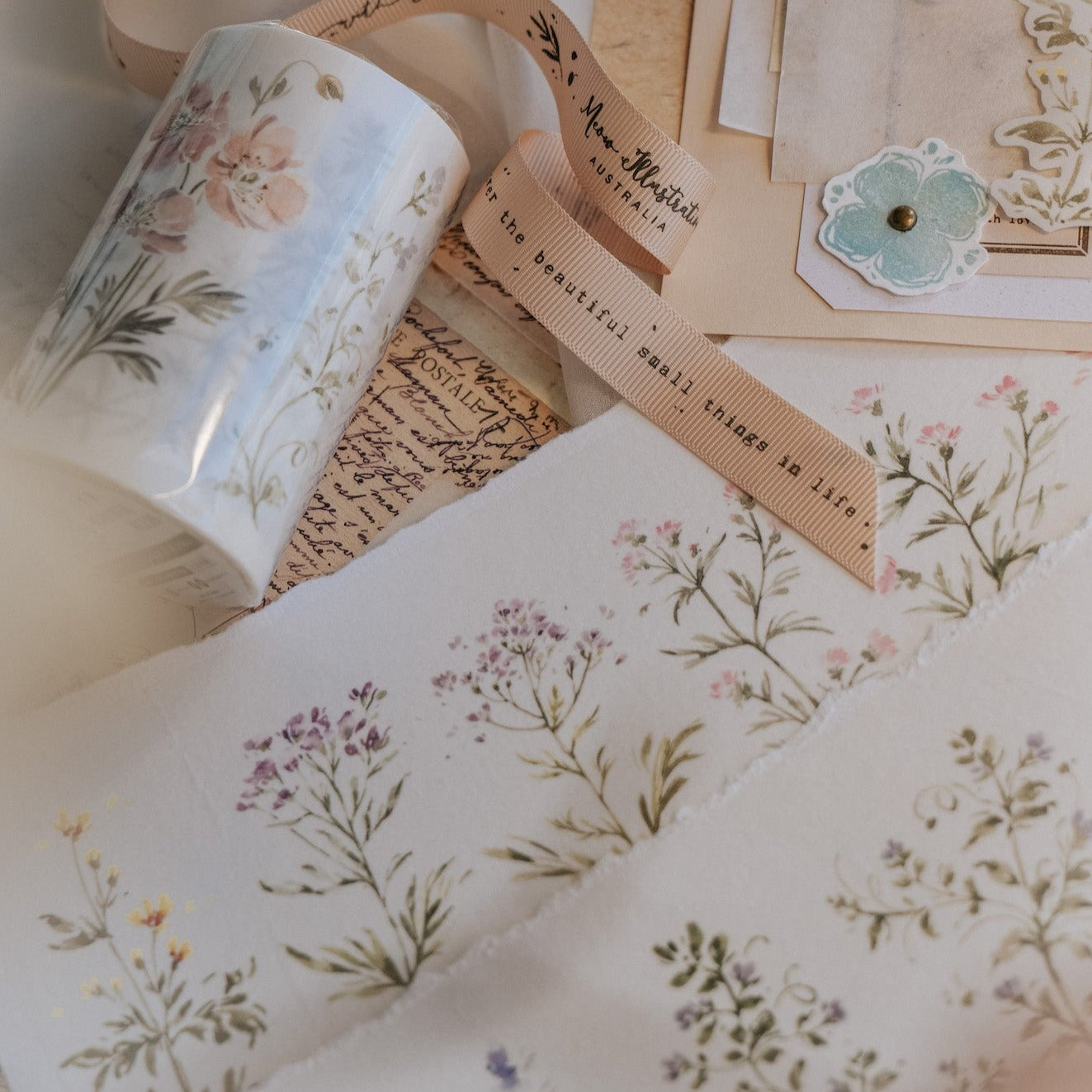 Meow Illustration - Washi Tape - Wonderful Weeds