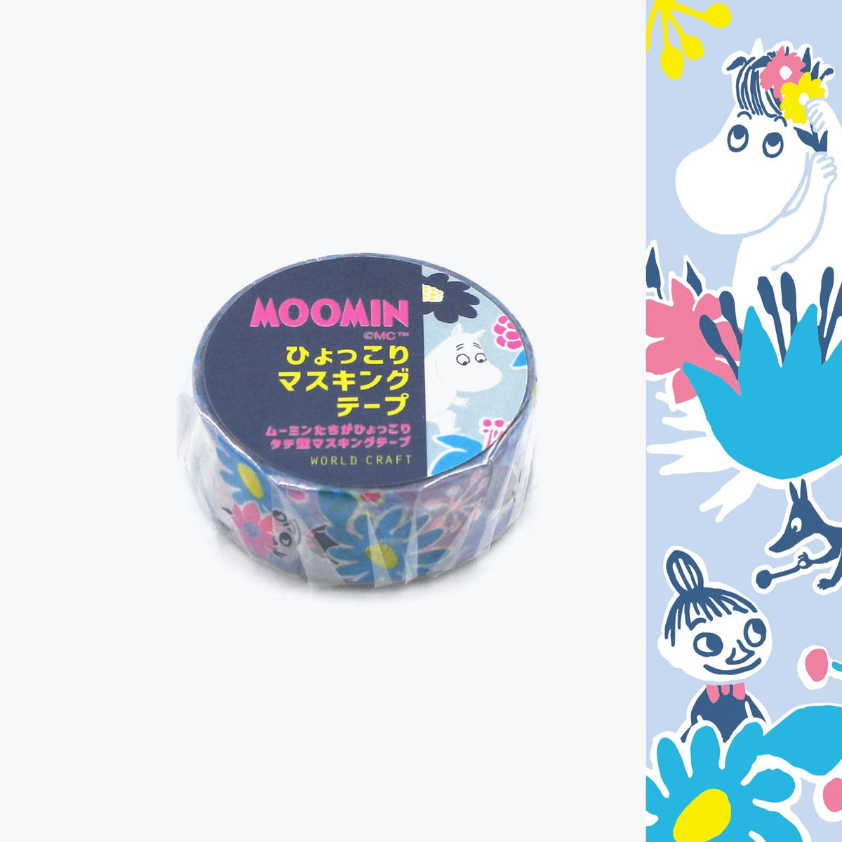 World Craft - Washi Tape - Moomin - Flower Blue <Outgoing>