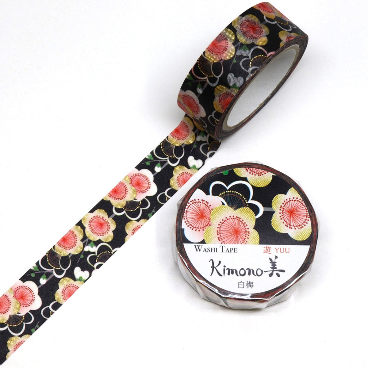 Kamiiso - Washi Tape - Kimono II - White Plum