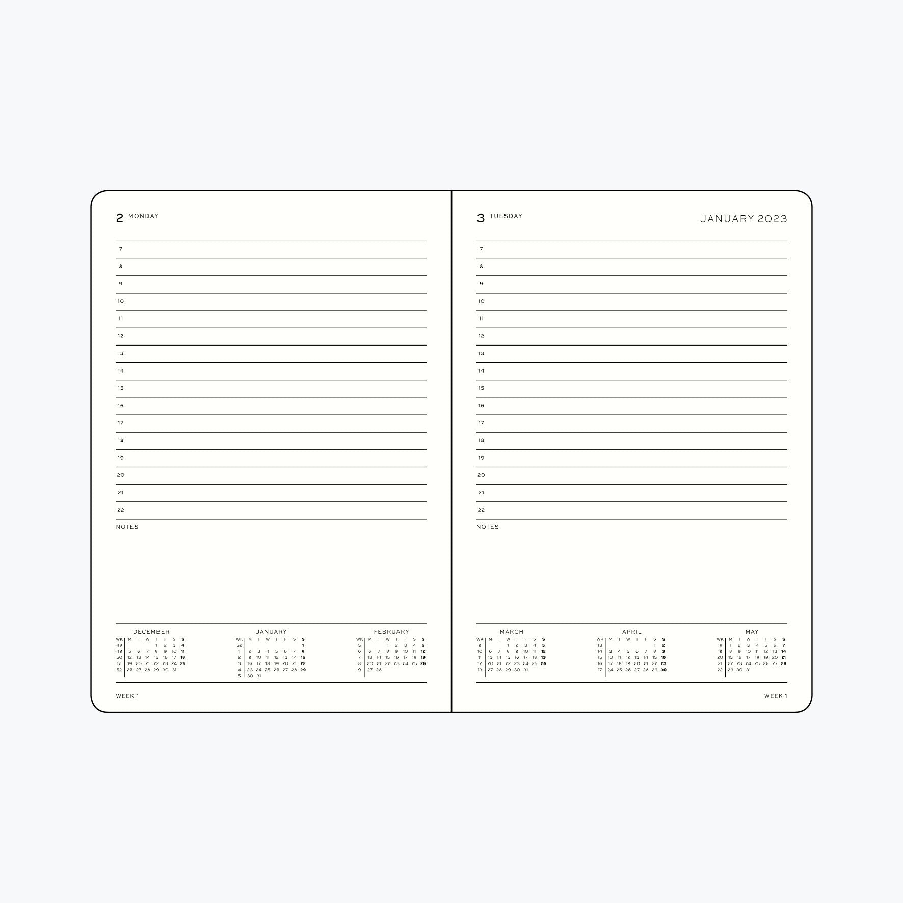 Leuchtturm1917 | 2024 Daily Planner A5 Navy - Bookbinders Design