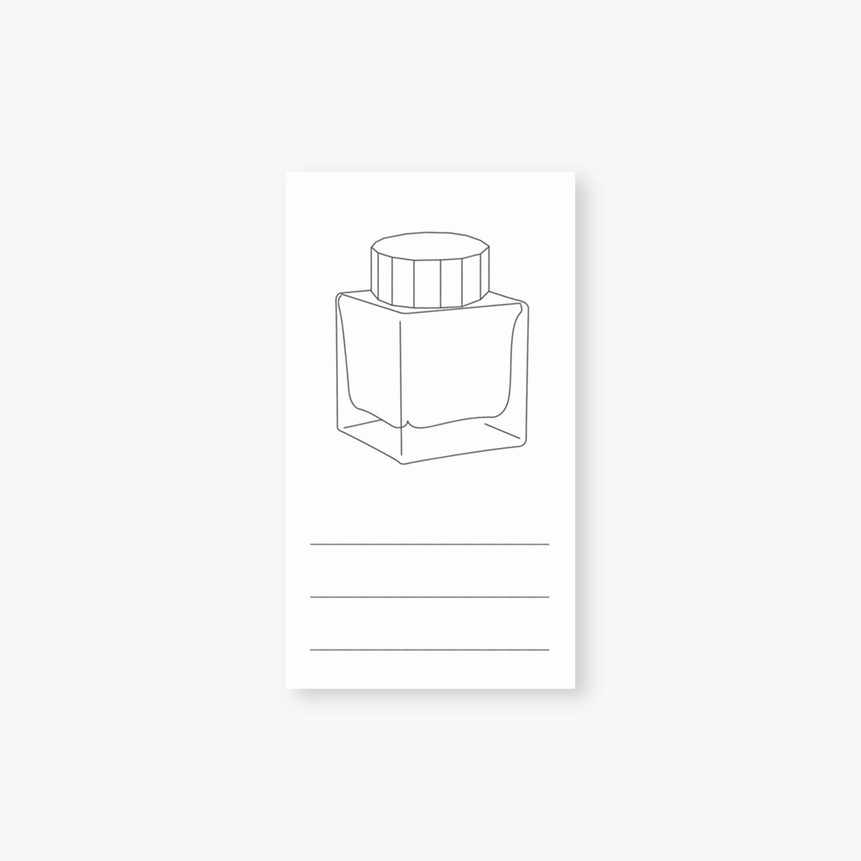 Wearingeul - Ink Swatch Cards - Bottle - Vertical